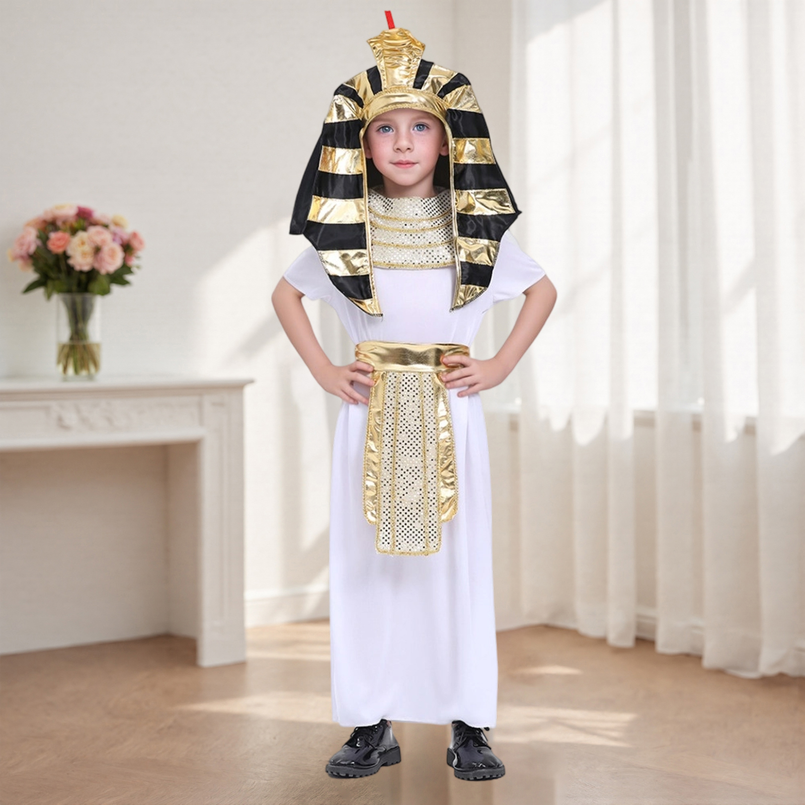 Egypt Cosplay Anime - 4-10Y Kids Egyptian Costumes Set Short