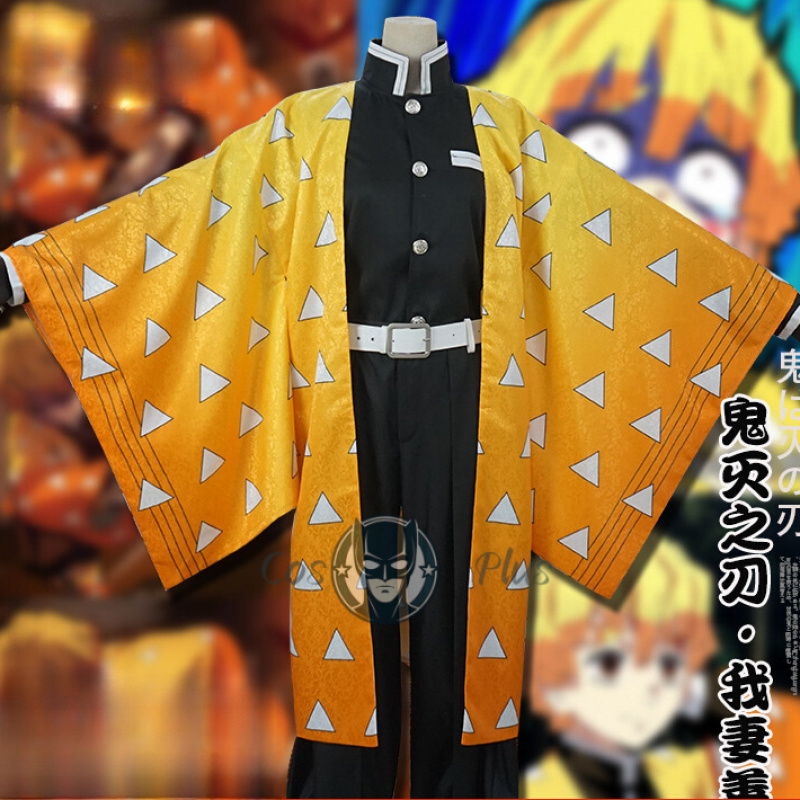 Anime Cosplay Demon Slayer - Demon Slayer Cosplay Costume Agatsuma Zenitsu