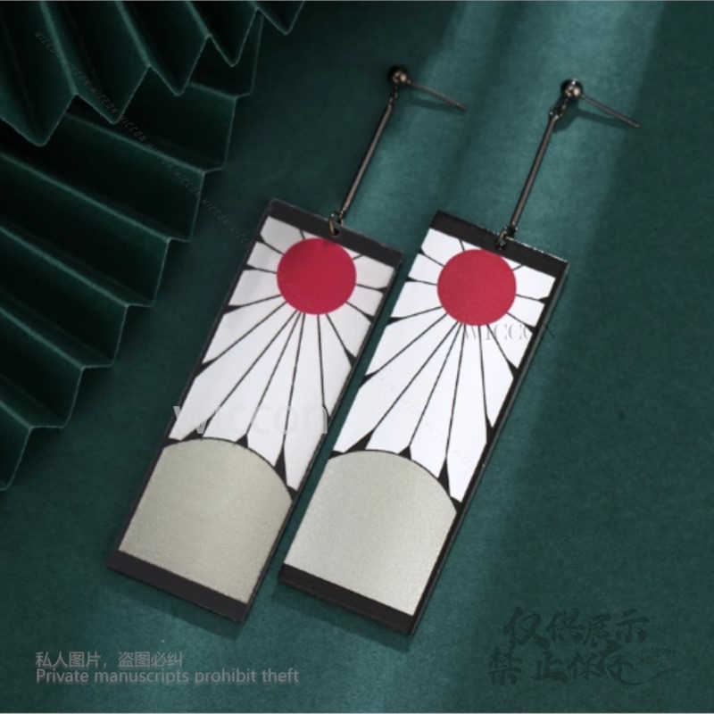 Acrylic Earrings Ear Clips Sty - Anime Cosplay Demon Slayer reseña y precio