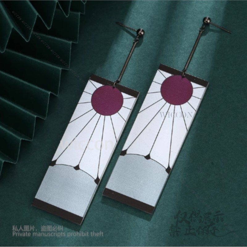 Acrylic Earrings Ear Clips Sty - Anime Cosplay Demon Slayer reseña y precio