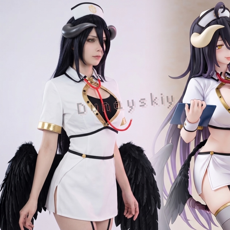 OVERLORD Albedo Gothic Angel N - Anime Cosplay Nurse reseña y precio