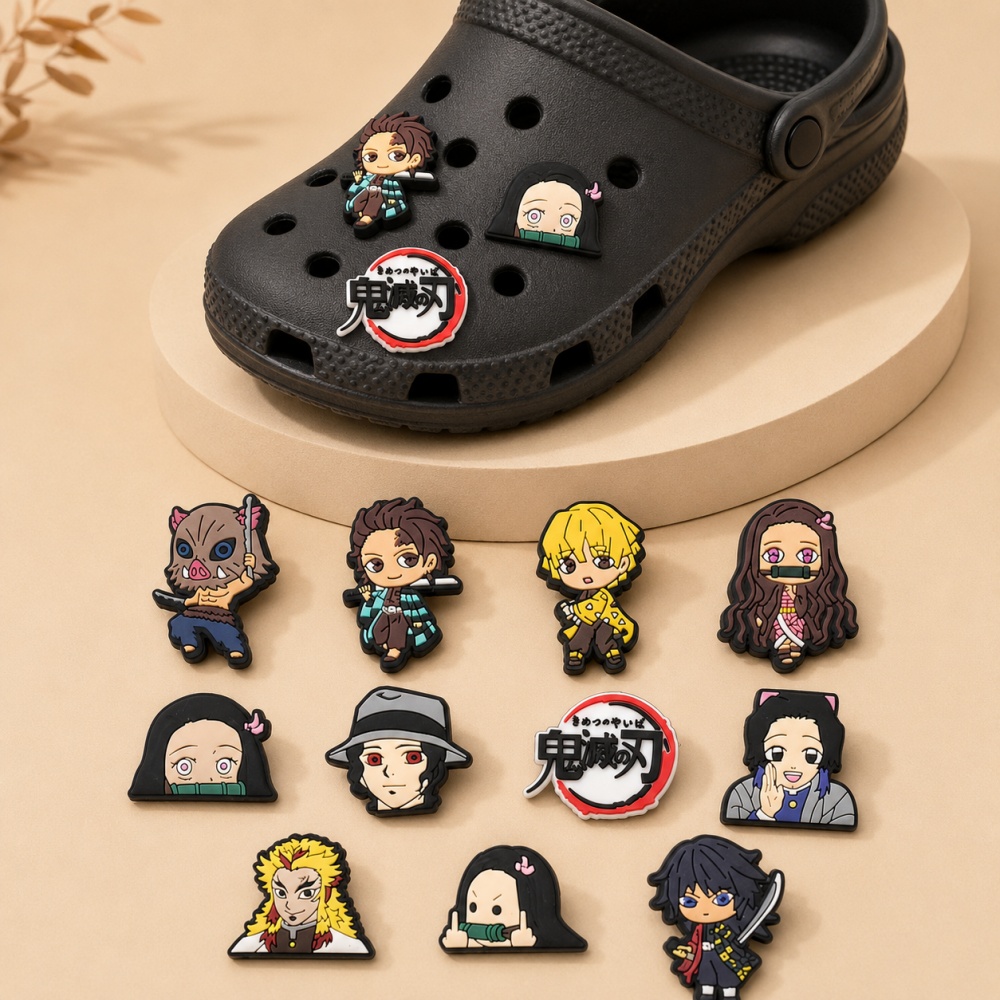 Anime Clog Button Pins Demon S - Anime Cosplay Naruto reseña y precio