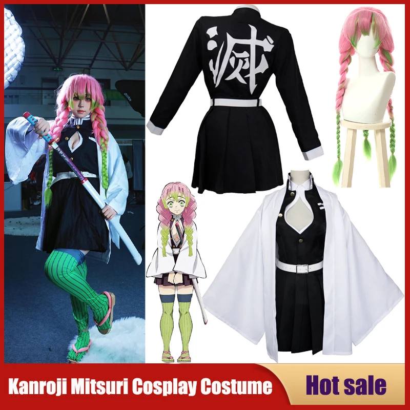 Anime Kanroji Mitsuri Cosplay  - Anime Cosplay Demon Slayer reseña y precio