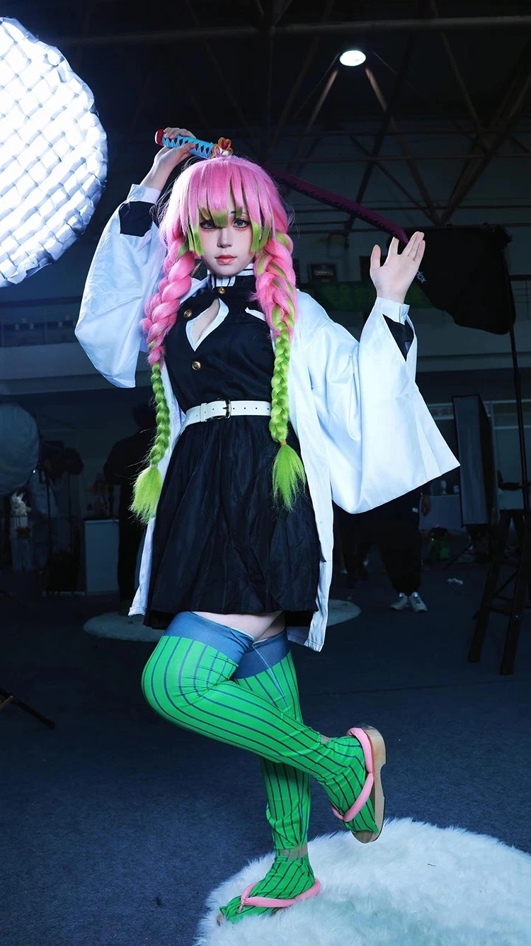 Anime Kanroji Mitsuri Cosplay  - Anime Cosplay Demon Slayer reseña y precio