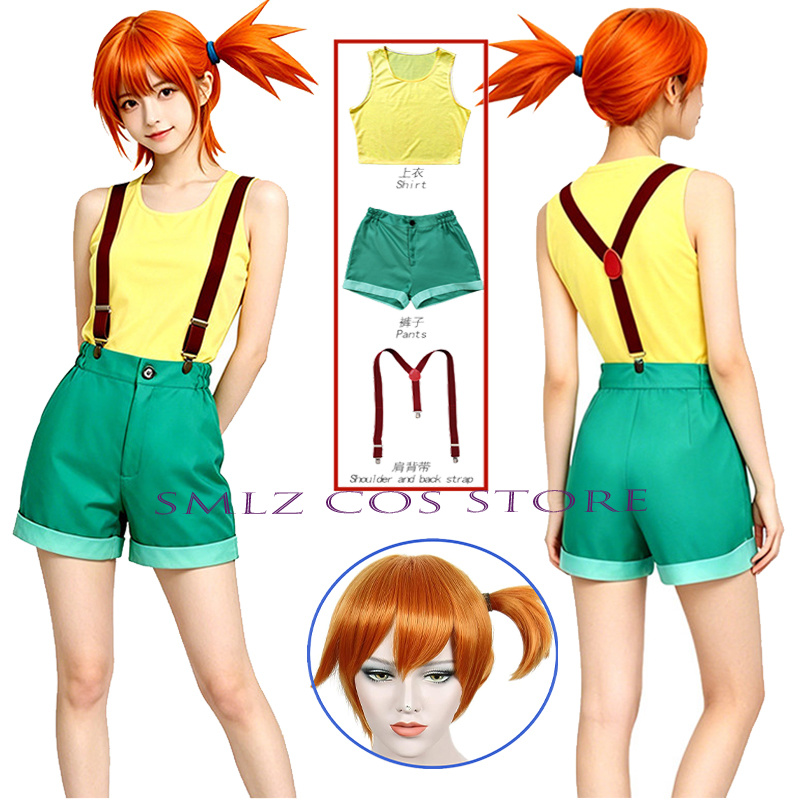 Anime Misty Cosplay Costume Wo - Anime Cosplay Wigs reseña y precio