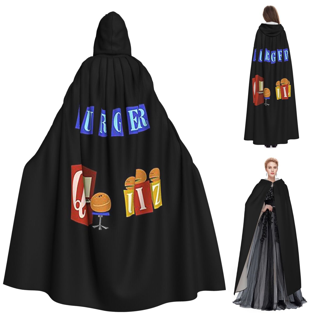 Burger Quiz New Logo Long Hood - Anime Cosplay Quiz reseña y precio