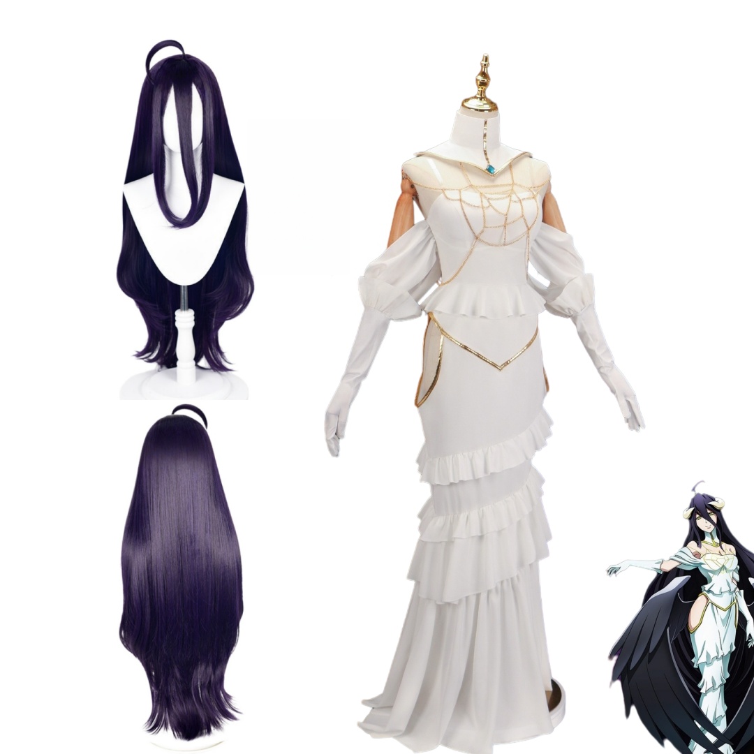 Overlord Arubedo Pure-White De - Anime Cosplay Wigs reseña y precio