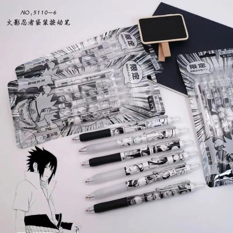 Naruto 6Pcs/set Gel Pen Anime  - Anime Cosplay Naruto reseña y precio