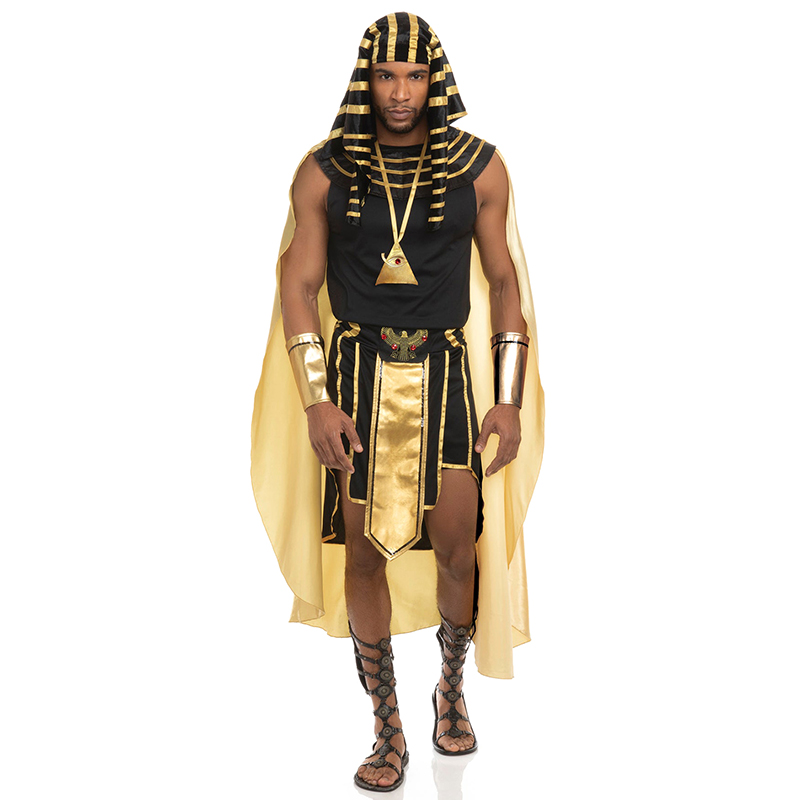 Men Egyptian Costume Set 7 Pcs - Egypt Cosplay Anime reseña y precio