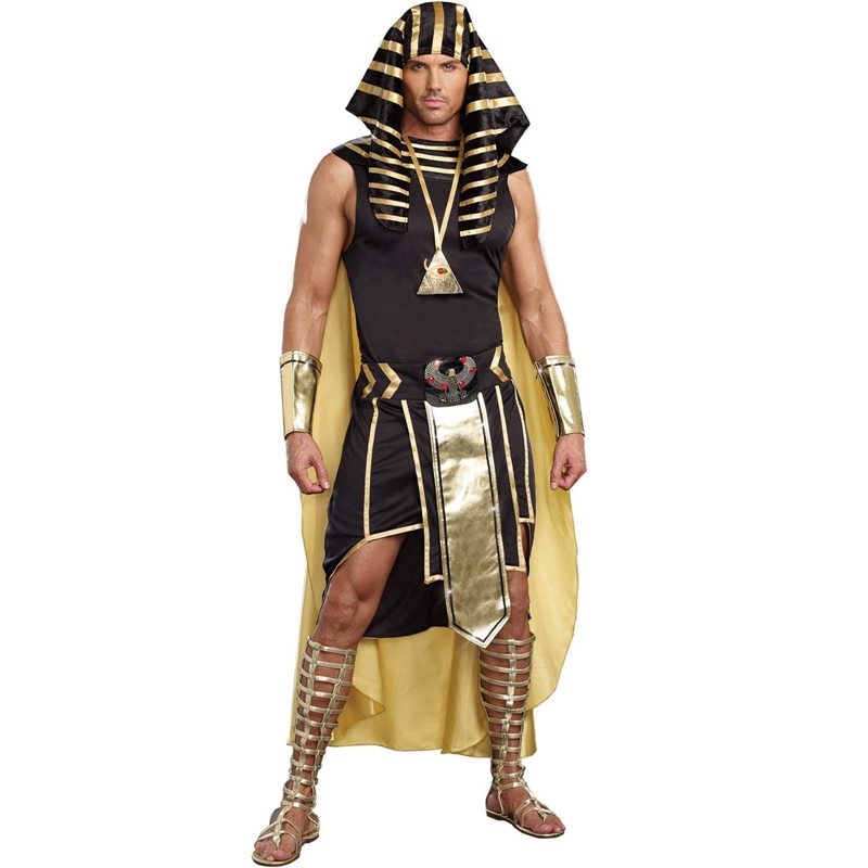 Men Egyptian Costume Set 7 Pcs - Egypt Cosplay Anime reseña y precio