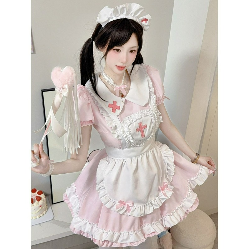 Gothic Maid Lolita Cosplay Cos - Anime Cosplay Nurse reseña y precio