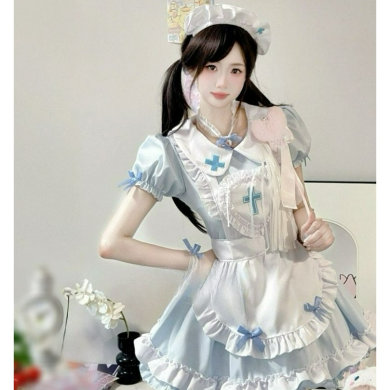 Gothic Maid Lolita Cosplay Cos - Anime Cosplay Nurse reseña y precio