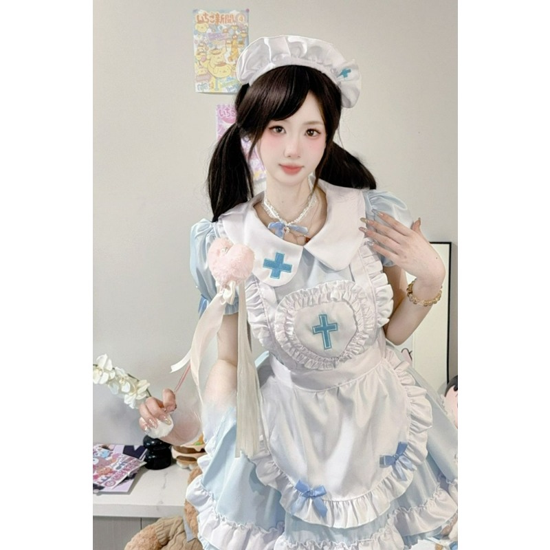 Gothic Maid Lolita Cosplay Cos - Anime Cosplay Nurse reseña y precio