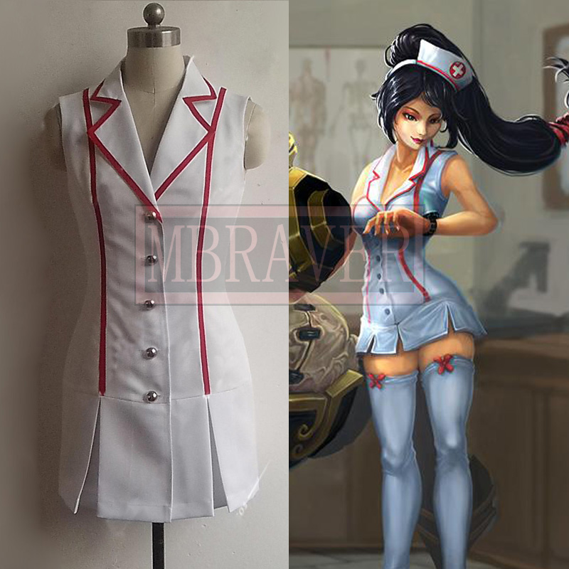 2025 Lol Akali Skin Nurse Hall - Anime Cosplay Nurse reseña y precio