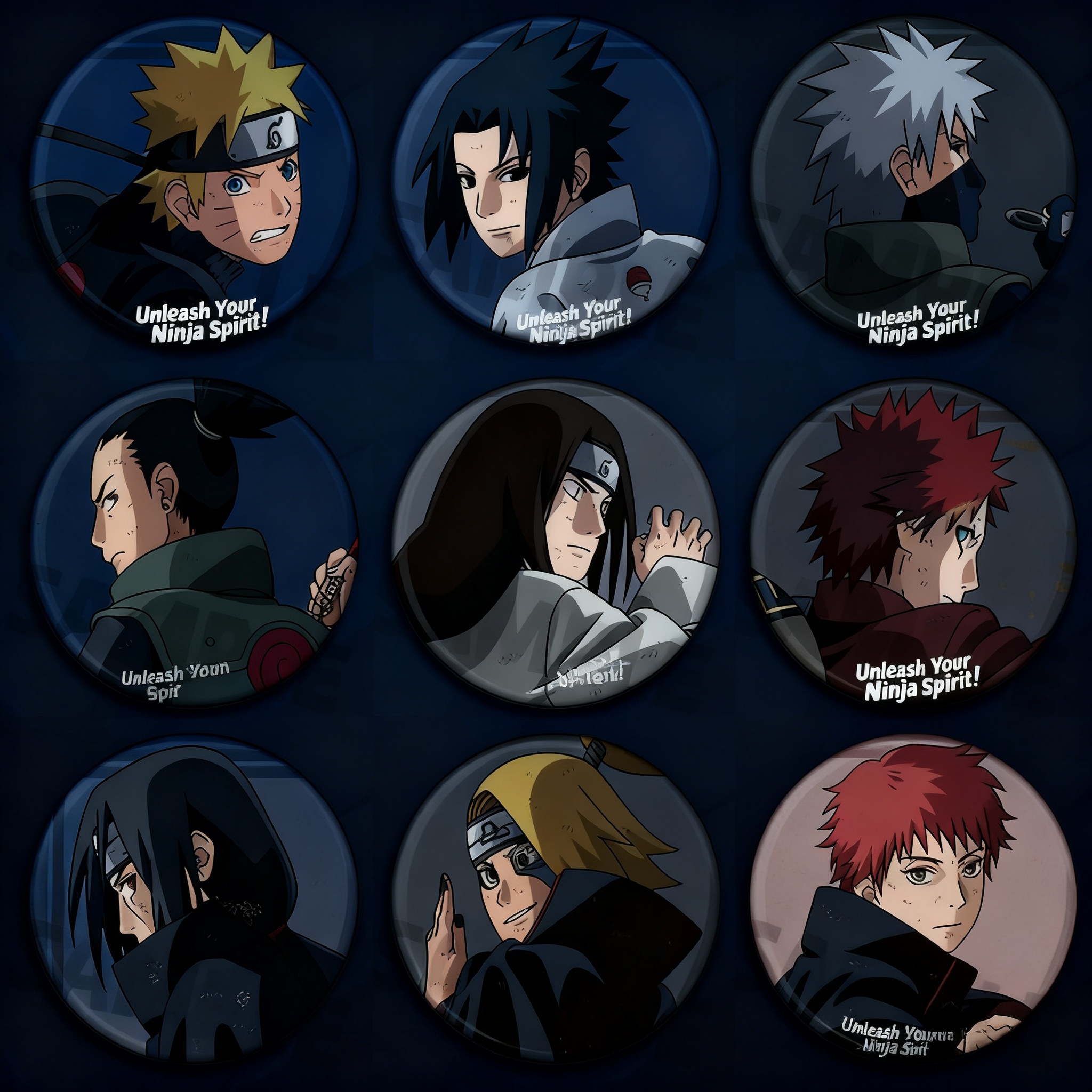 Naruto Anime Badge Pin Set Shi - Anime Cosplay Naruto reseña y precio
